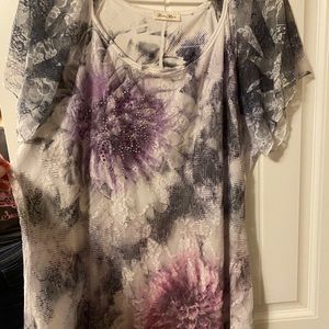 colorful flower blouse